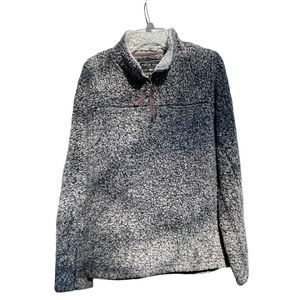 True Grit American Outdoor Co Sz XS Sherpa Slipover Zip Up Top Gray.